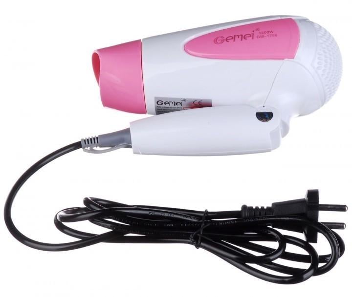 Фен для волос складной Gemei GM 1756 Фен для волос складной Gemei GM 1756