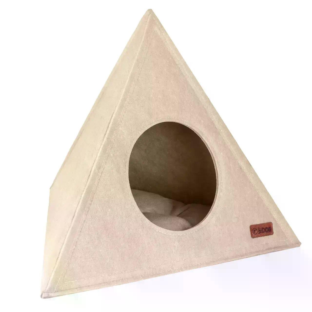 Домик-лежанка Космос для собак и котов мягкий дом для сна и отдыха 60х48 см Бежевый