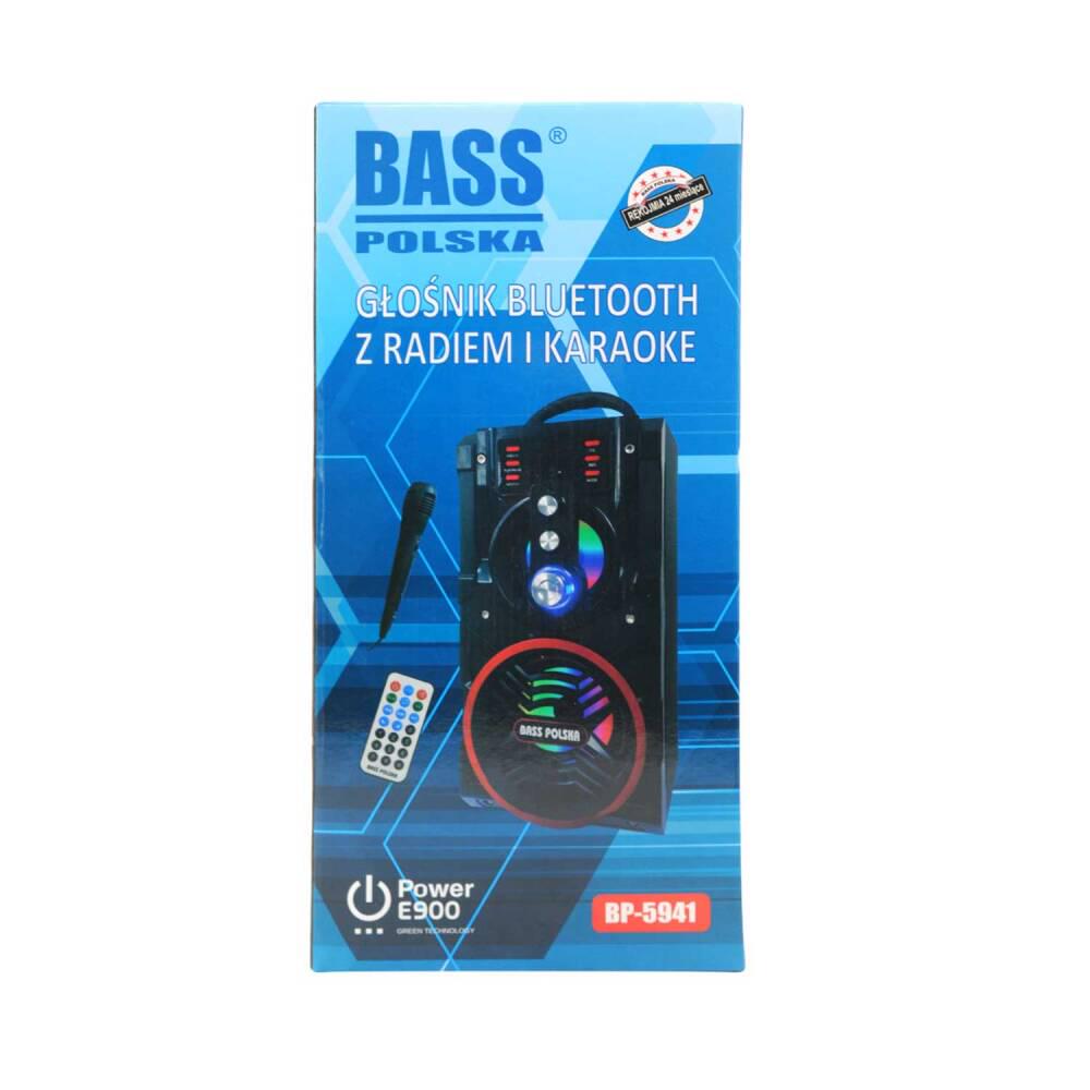 Колонка Bluetooth Bass Polska 5941 портативная с радио/микрофоном для караоке/пультом ДУ (12579810) - фото 4