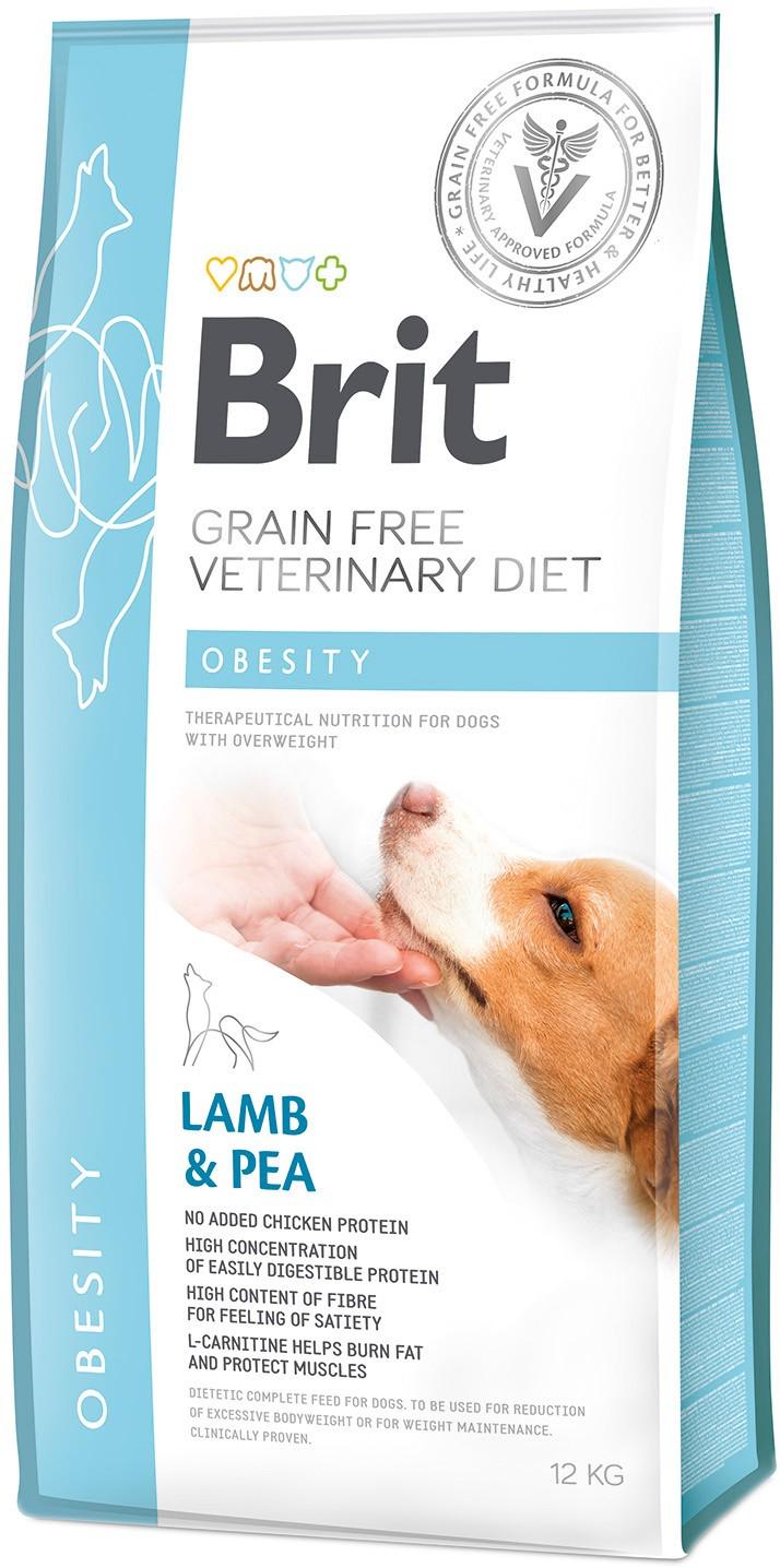 Сухой корм для собак с избыточным весом Brit VetDiets с ягнятиной, индейкой и горохом 12 кг (8595602528066)