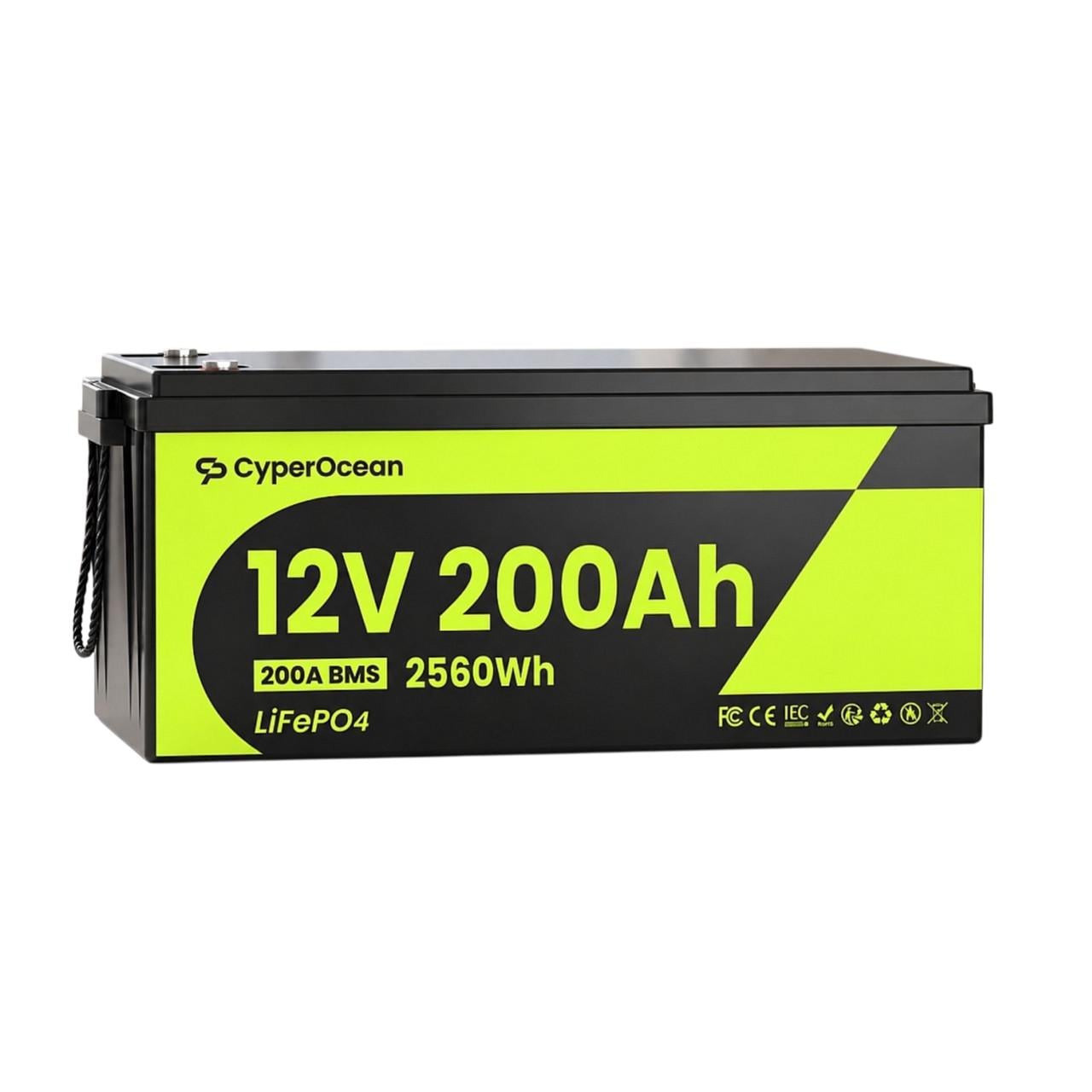 Аккумулятор LiFePO4 CyperOcean 12V 200Ah (010039)