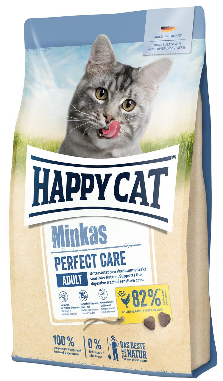 Корм сухий для котів із чутливим травленням Happy Cat Minkas Perfect Care з птахом та рисом, 500 г (11237473)