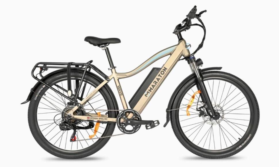 Электровелосипед MARATON Wave 27,5" 48V 350W 10 Ah Бронзовый/Голубой (НФ-00000506) Электровелосипед MARATON Wave 27,5" 48V 350W 10 Ah Бронзовый/Голубой (НФ-00000506)