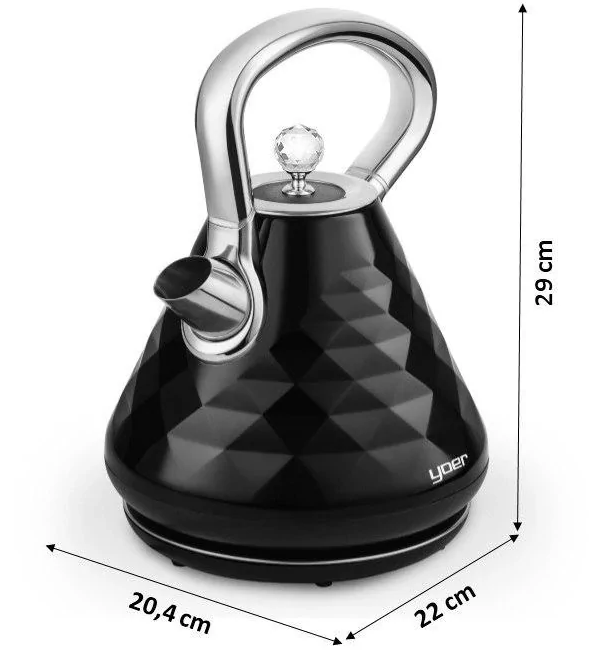 Електрочайник Yoer Diamond EK01BK (69992) - фото 2
