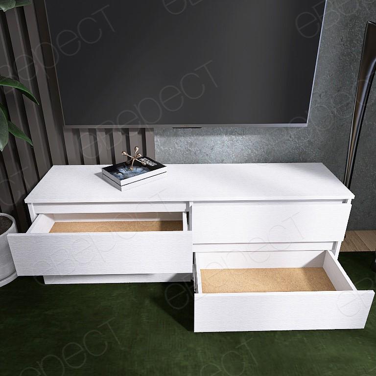 Тумба под телевизор Everest ЛТВ-1400 Лайт ЛДСП Нимфея альба - фото 9 Тумба под телевизор Everest ЛТВ-1400 Лайт ЛДСП Нимфея альба - фото 9