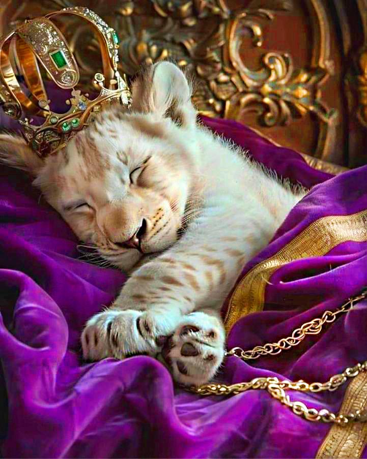 Алмазная мозаика MY-Art Сладкие сны короля зверей на подрамнике квадратные алмазы 40х50 см (ТNG1736)