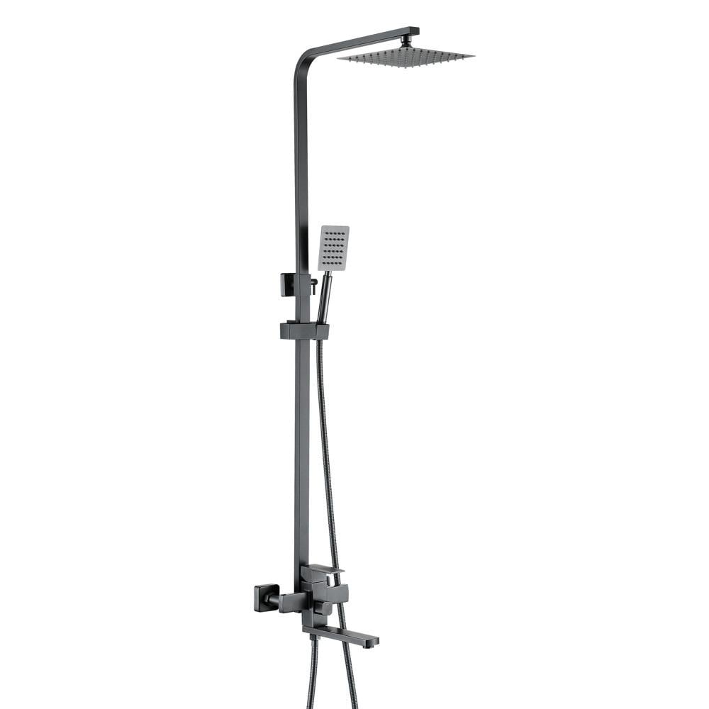 Душевая система для ванны Wezer PRO16-02-GUNGREY с тропическим душем Графитовый