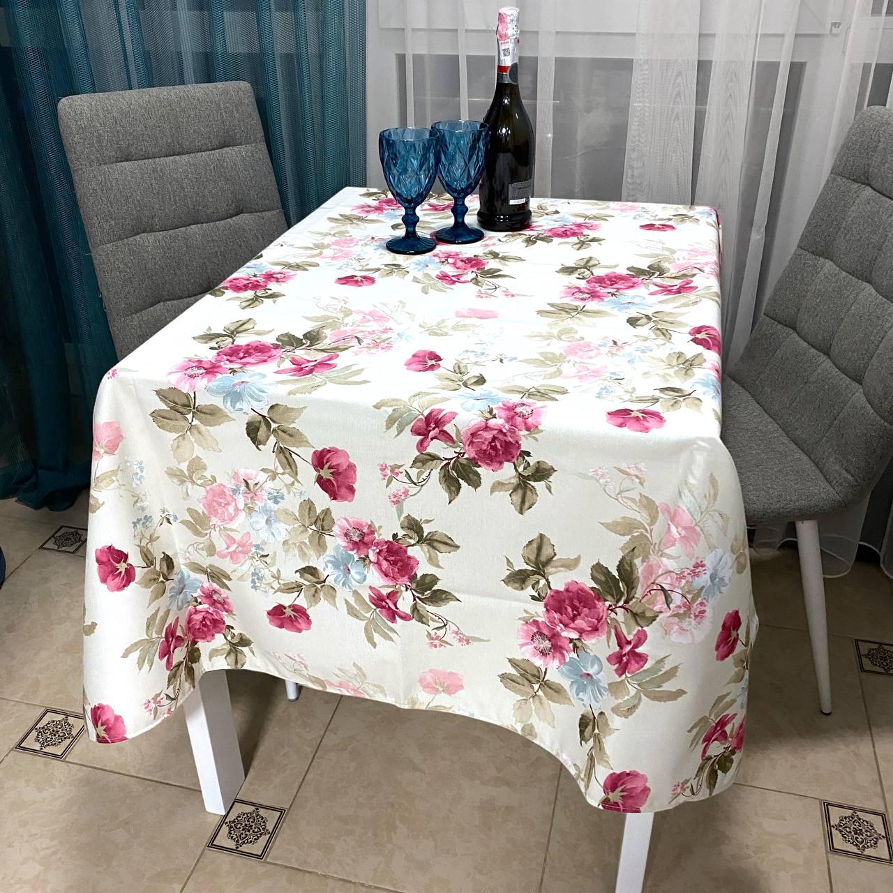 Скатерть тефлоновая Дикая роза 120x175 см (58-67-С_Т_Д_Т- 120x175)