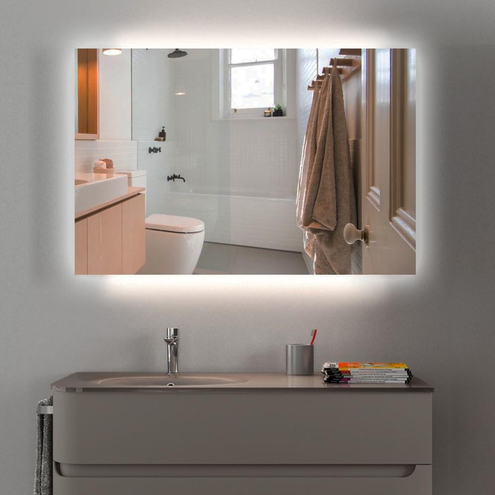 Зеркало с контурной LED подсветкой K-005 1000х800 мм - фото 2 Зеркало с контурной LED подсветкой K-005 1000х800 мм - фото 2