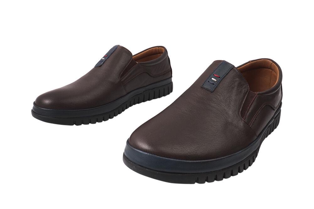 Кеди-сліпони чоловічі Ridge зі шкіри на низькому ходу на шнурівці р. 41 Кабір (403-21DTC) - фото 5 Кеди-сліпони чоловічі Ridge зі шкіри на низькому ходу на шнурівці р. 41 Кабір (403-21DTC) - фото 5