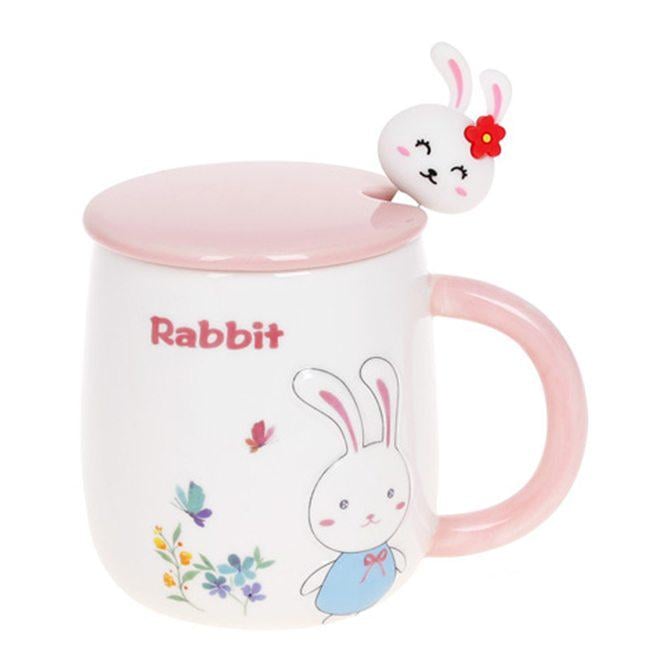 Заварник порцеляновий з кришкою і ложечкою Flora Rabbit 0,43 л (32397)