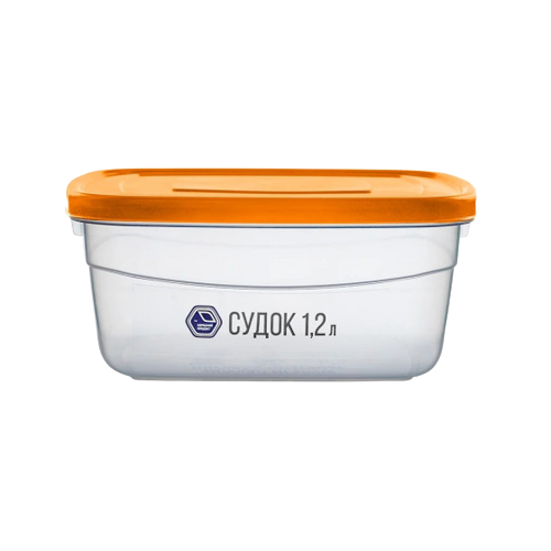 Контейнер Народний продукт 1,2 л Прозорий/Помаранчевий (УТ000061625)