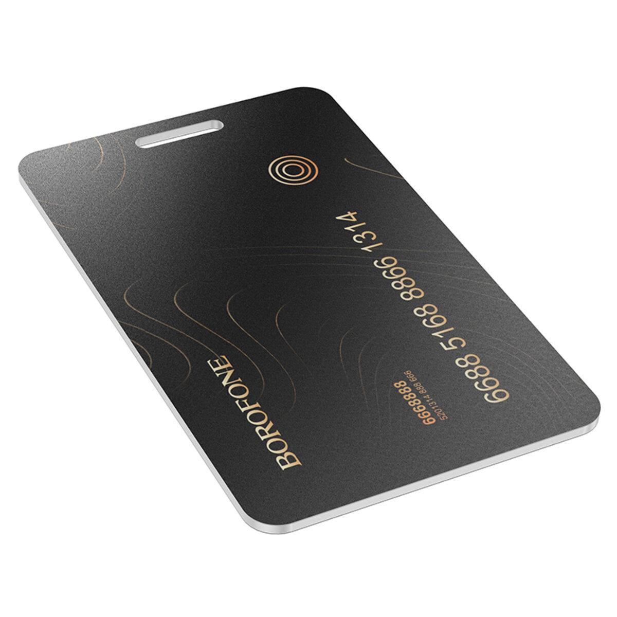 Трекер Borofone BC102 Search card type smart positioning anti-lost device 110 mAh Black (6941991118920) - фото 4