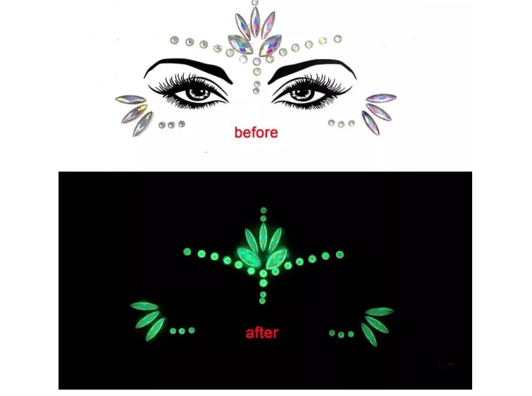 Стрази для обличчя фосфорні One size Різнокольоровий (8967/3) - фото 4 Стрази для обличчя фосфорні One size Різнокольоровий (8967/3) - фото 4