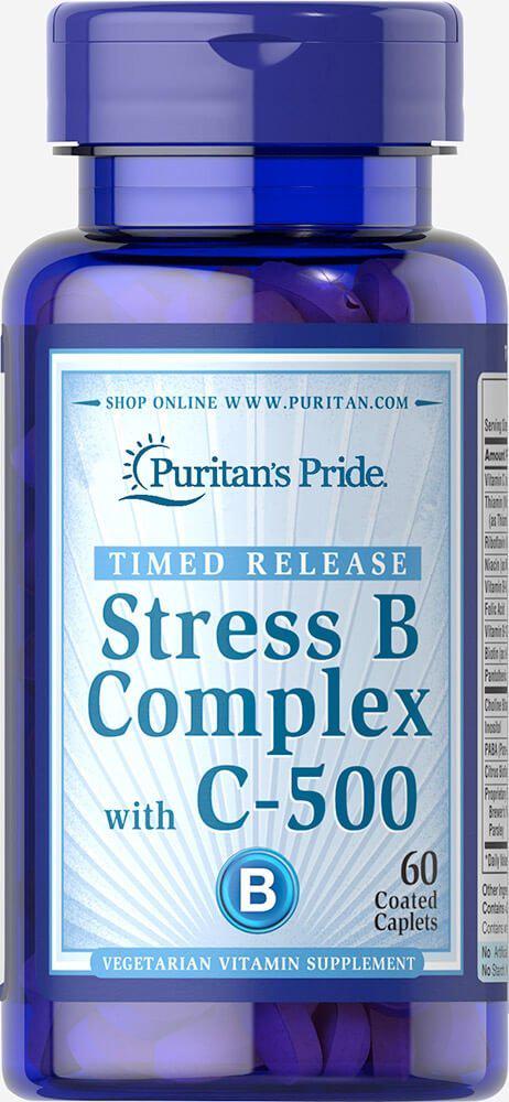 Комплекс В с витамином С Puritan's Pride Stress 500 Timed Releas 60 капсул (00000019363) Комплекс В с витамином С Puritan's Pride Stress 500 Timed Releas 60 капсул (00000019363)