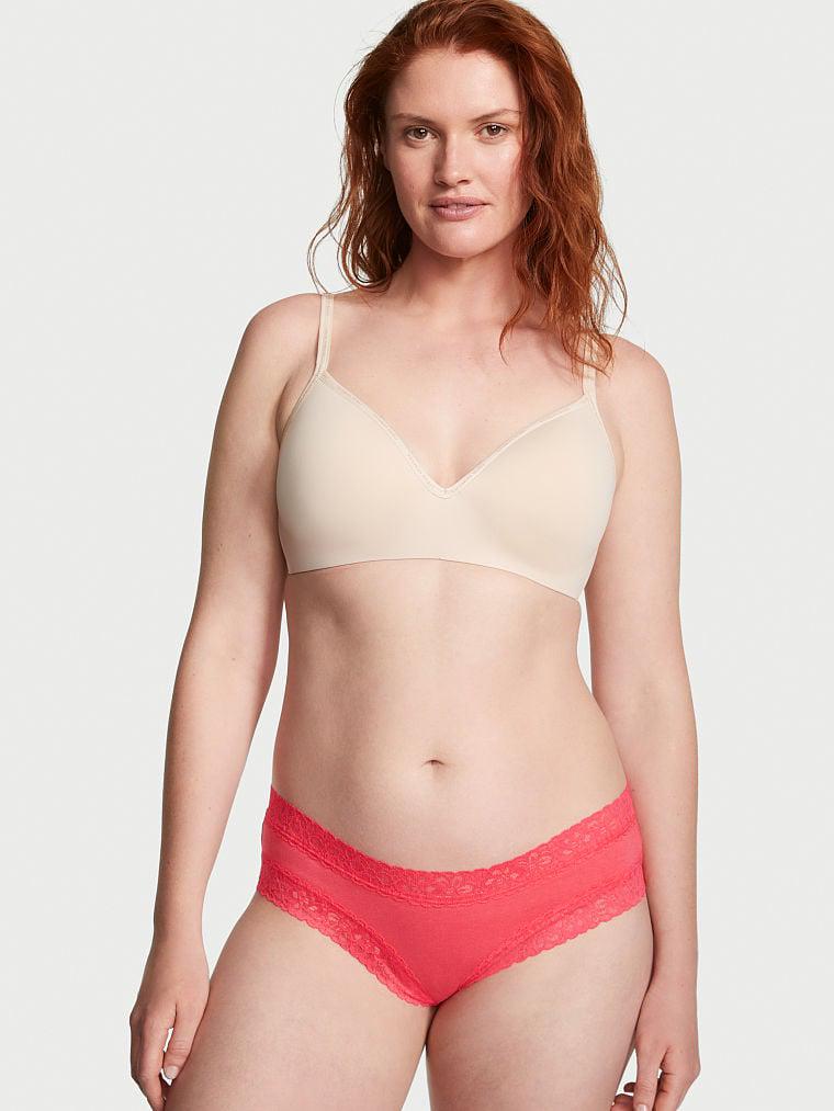 Трусики чікі Victoria's Secret з мереживом 2XL Рожевий (1159789144) - фото 1