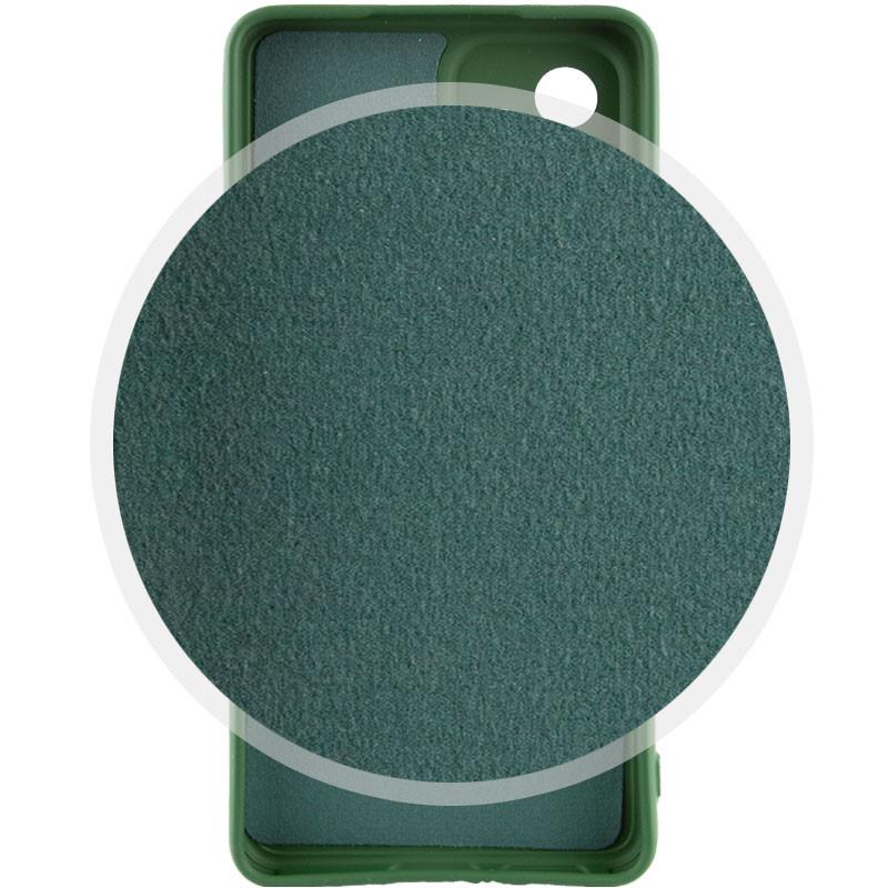 Противоударный Чехол Silicone Cover Lakshmi Full Camera (A) для Xiaomi Poco M5 Зеленый / Dark green - фото 3