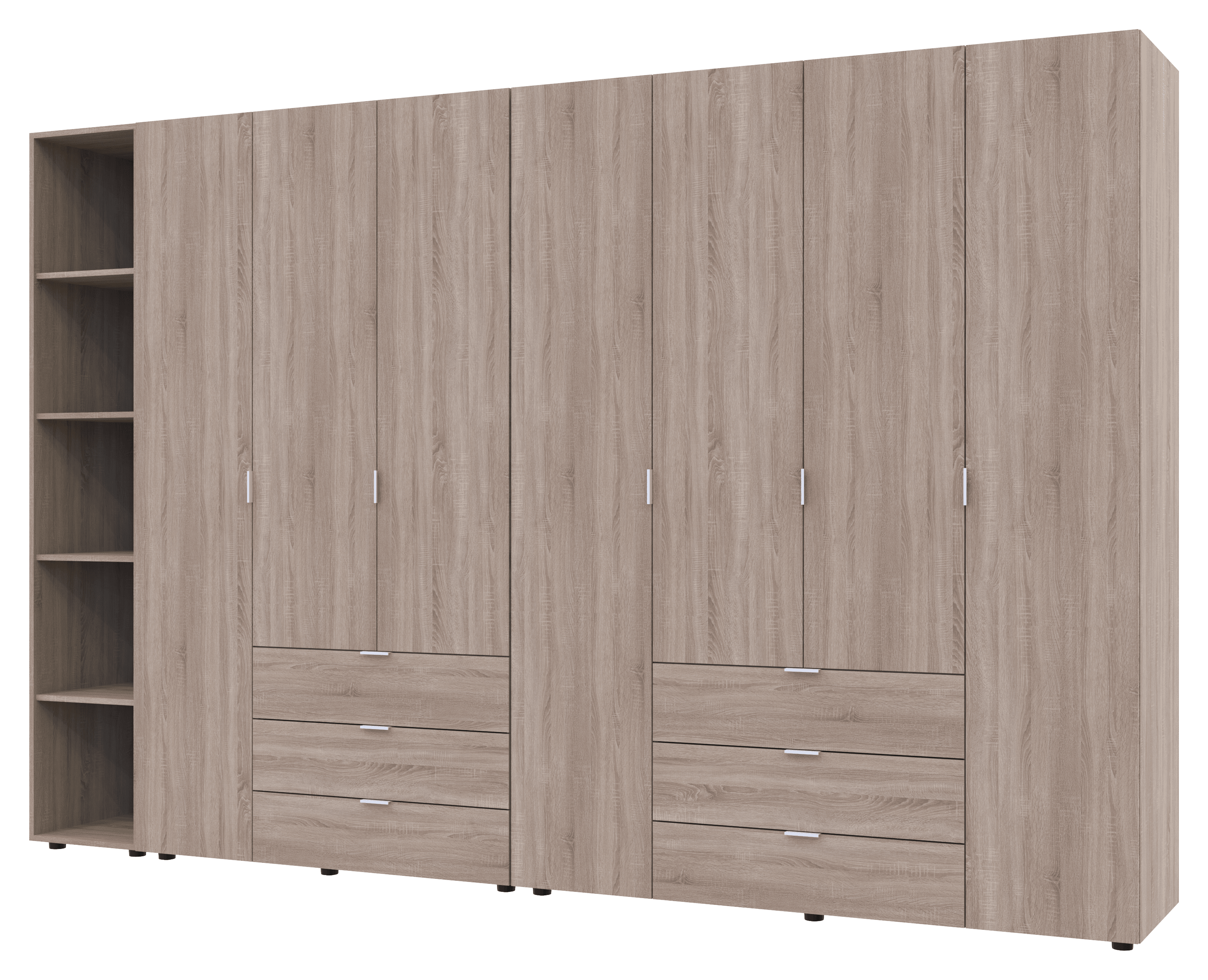 Комплект шкафов для одежды Doros Гелар 3 шт. 309,4х49,5х203,4 см Дуб сонома (DRS-011164)