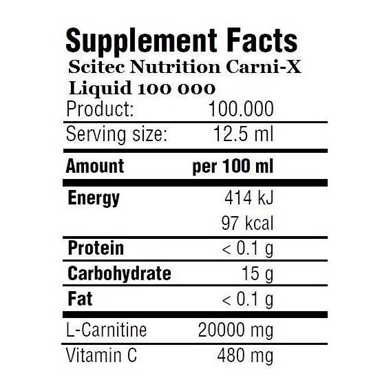 Жироспалювач для спорту Scitec Nutrition Liquid Carni-X 100 000 500 мл 40 порцій Cactus/Fig/Pineapple - фото 2