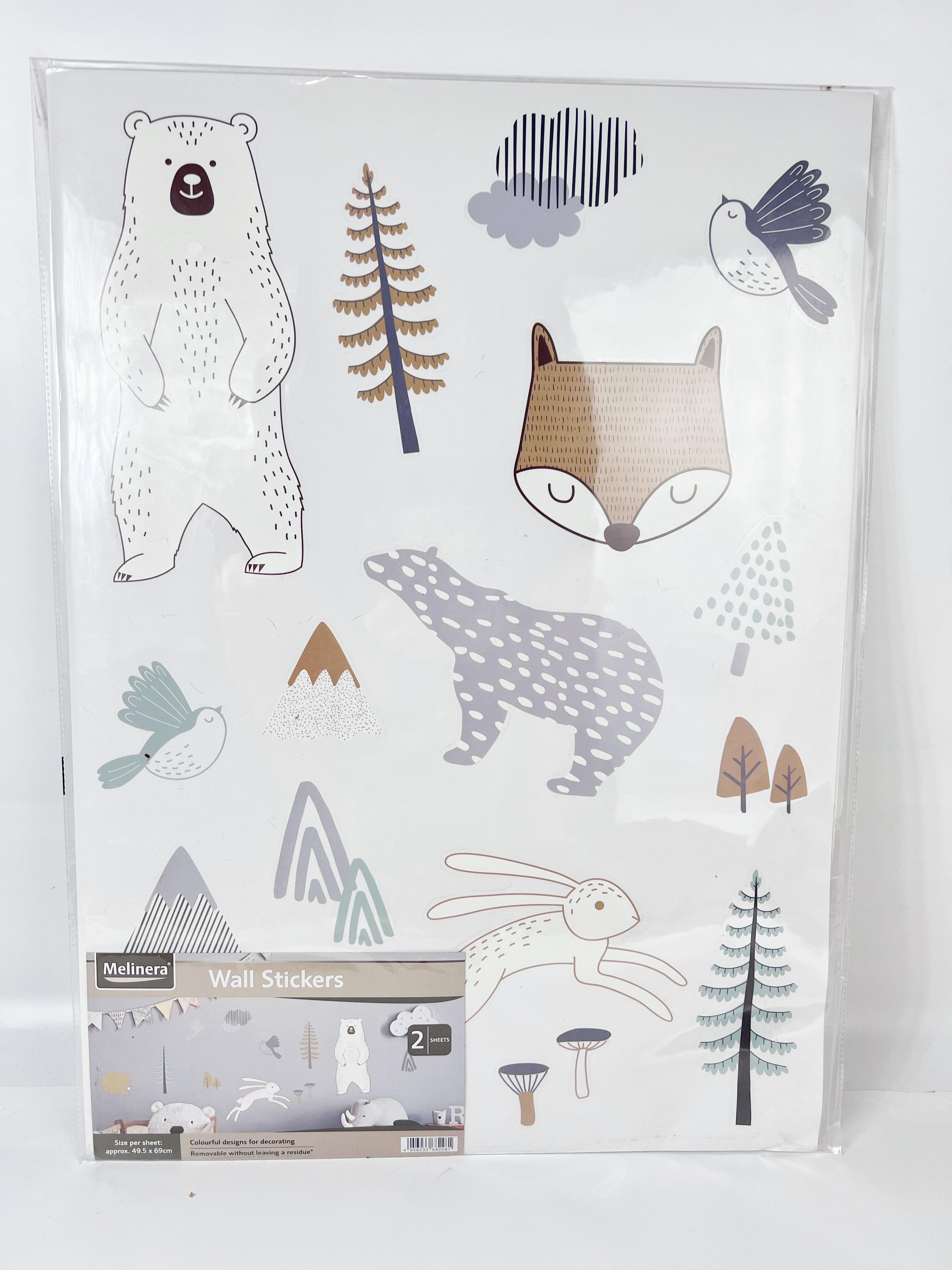Настенные наклейки Melinera 336830-1 2 листа 49,5х69 см one size Настенные наклейки Melinera 336830-1 2 листа 49,5х69 см one size
