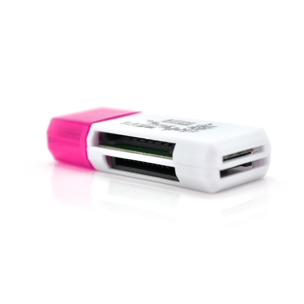 Кардридер универсальный Merlion CRD-4YE USB2.0 для TF Micro SD Фиолетовый (6415)