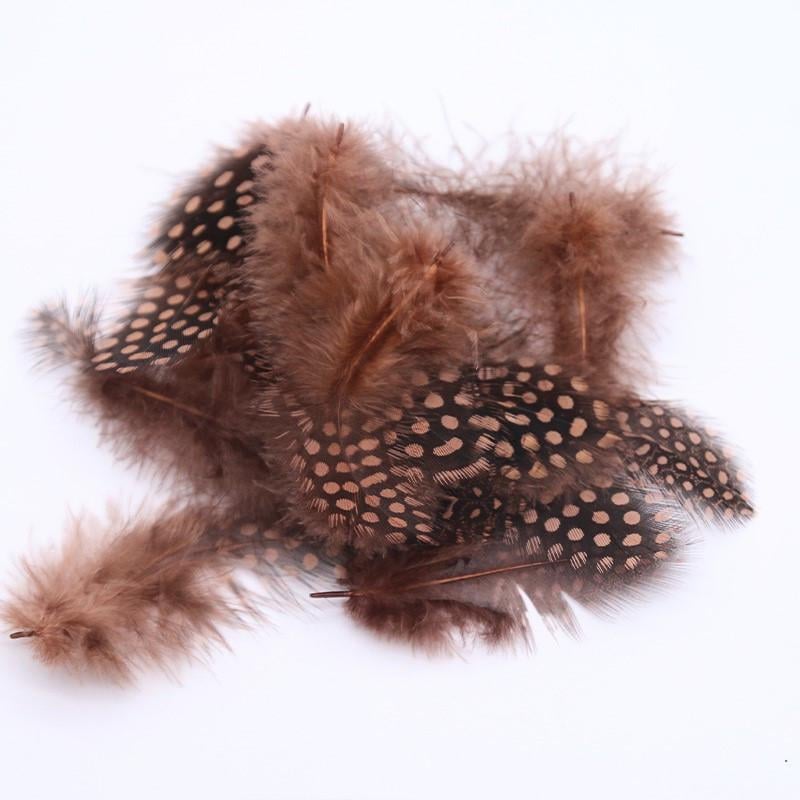 Пір'я цесарки 5-11 см 10 шт. Коричневий (ПР1114ц03)