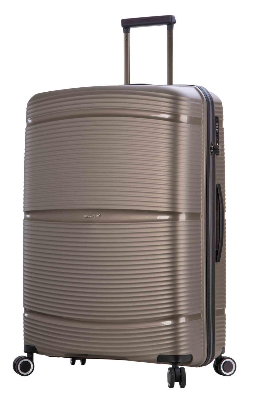 Чемодан Snowball 94103 Гигант XL полипропилен 105 л 77х51х31 см Шампань