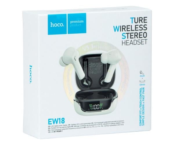 Наушники гарнитура Bluetooth стерео Hoco EW18 White - фото 2