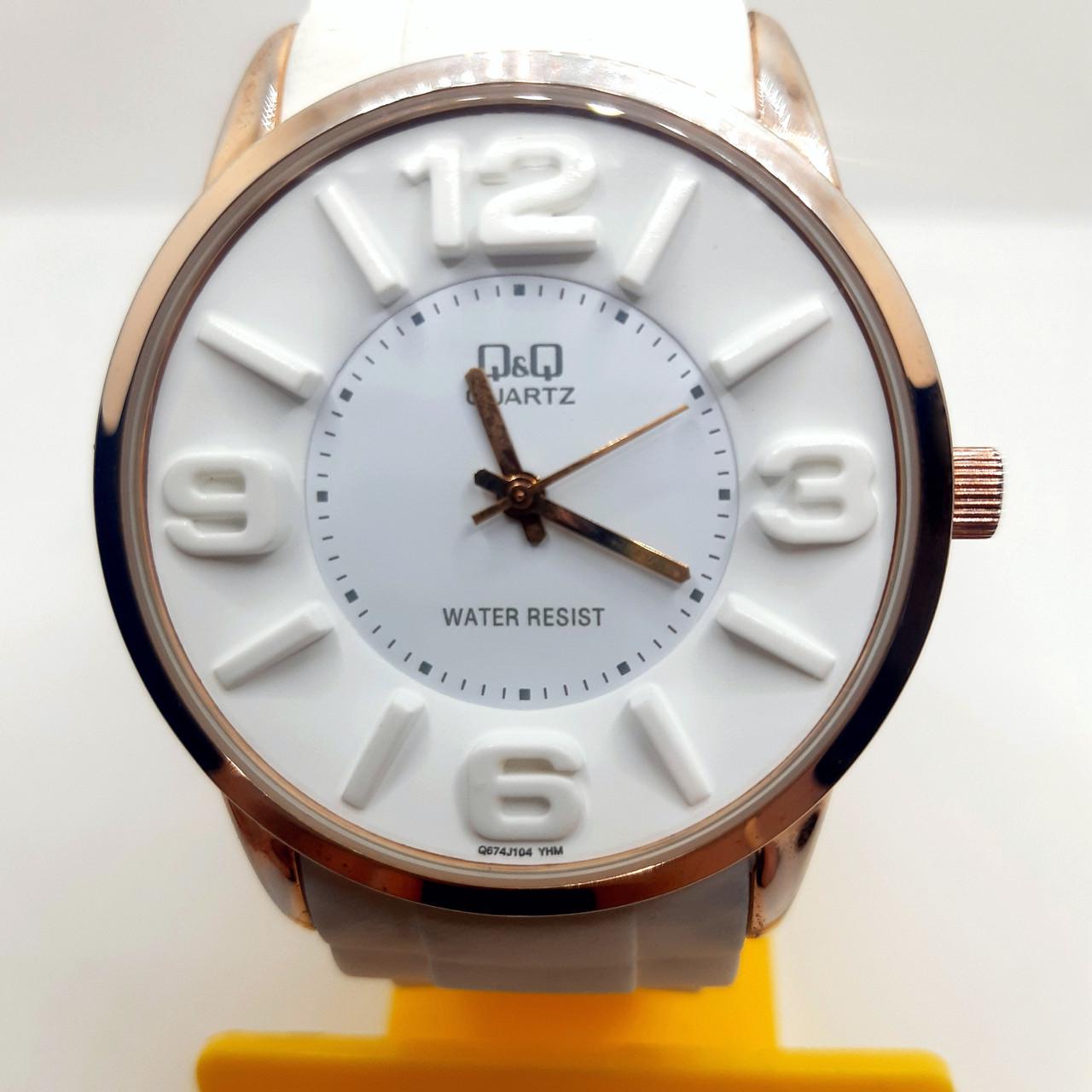 Наручные часы женские Q&Q кварцевые силиконовый ремешок (Q674J104Y) - фото 3 Наручные часы женские Q&Q кварцевые силиконовый ремешок (Q674J104Y) - фото 3