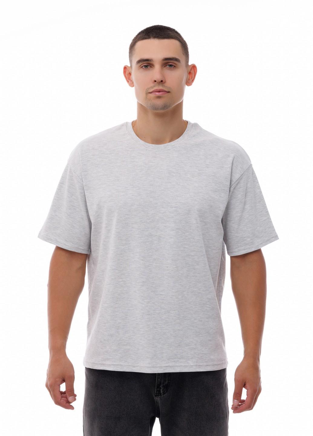 Футболка Oversize мужская Наталюкс из плотной ткани M Серый (9413652045121)