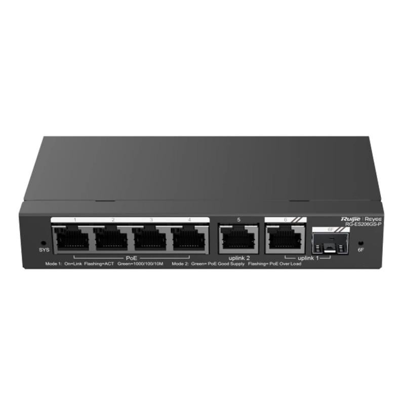 Коммутатор управляемый Ruijie RG-ES206GS-P PoE 6 портов Коммутатор управляемый Ruijie RG-ES206GS-P PoE 6 портов
