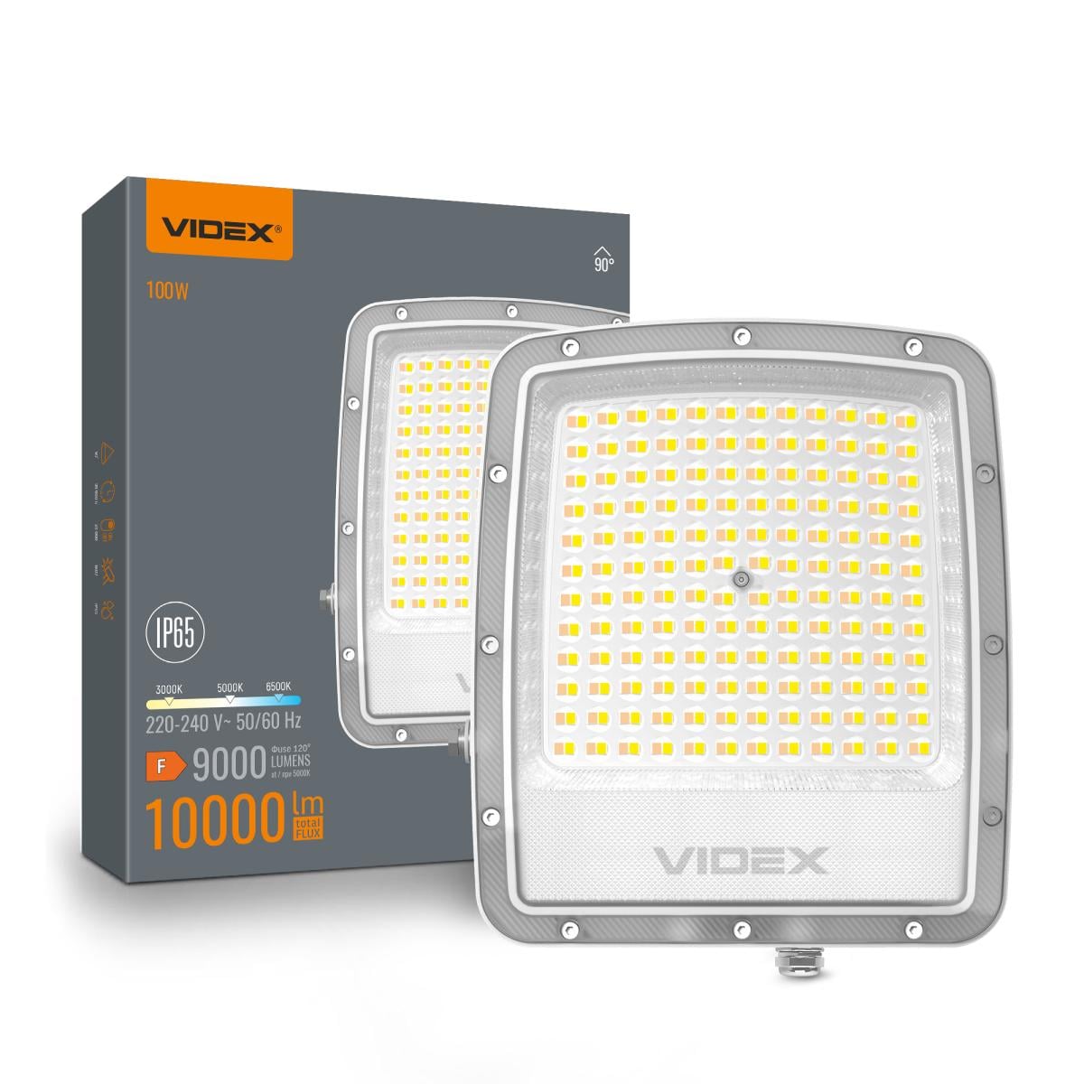 Прожектор LED Videx F5 100W 3000/5000/6500K 230V White (VL-F5-100CW)