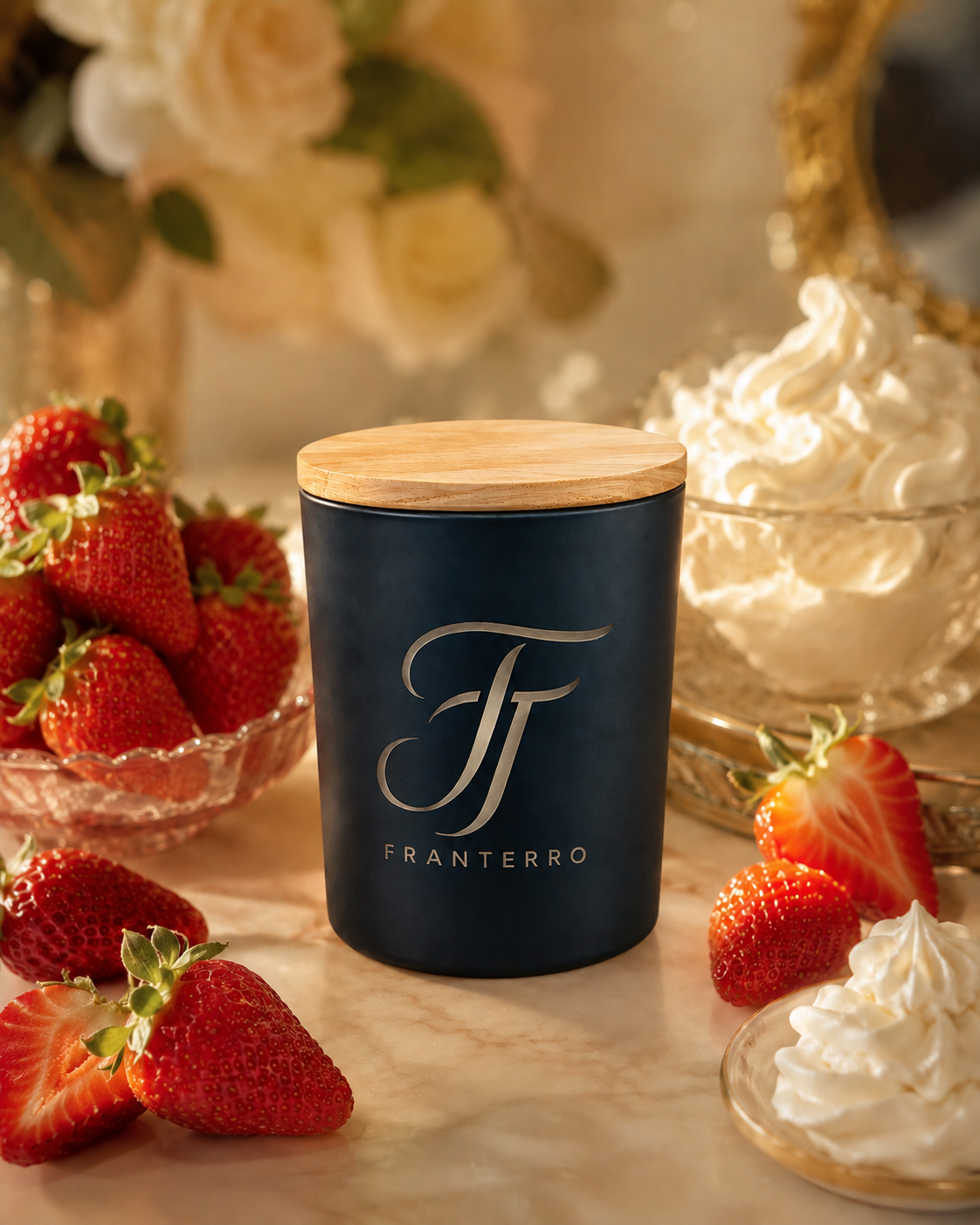 Свеча ароматическая Franterro Onyx Strawberries&Cream 200 г (FRN-1145) Свеча ароматическая Franterro Onyx Strawberries&Cream 200 г (FRN-1145)