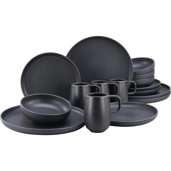 Столовий сервіз Creatable Uno Black на 4 персони 16 пр. Чорний (33459107)