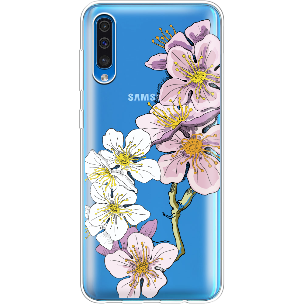 Чехол Boxface Samsung A505 Galaxy A50 Cherry Blossom Прозрачный силикон (36417-cc4-36417)