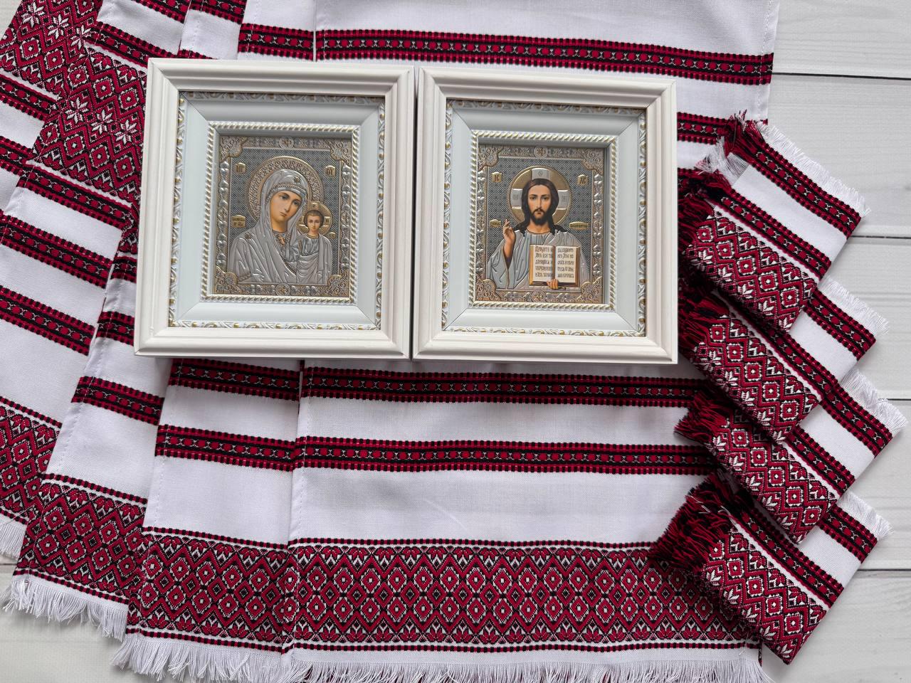 Вінчальний набір рушники 5 шт./серветки 4 шт./ікони пара - фото 2 Вінчальний набір рушники 5 шт./серветки 4 шт./ікони пара - фото 2