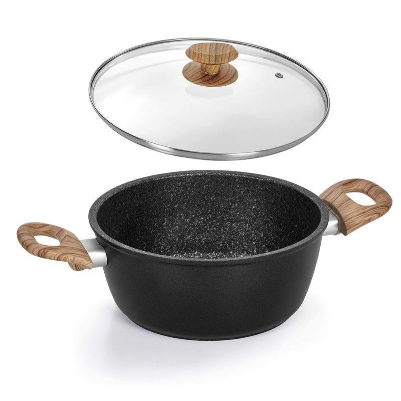 Кастрюля с крышкой Barazzoni Granitica Extra Induction Eco Legno 4,1 л (85510202425)