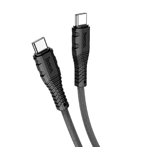 Кабель Hoco Type-C to Type-C Nano Silicone X67 1,2 м 60W 5A Black - фото 2