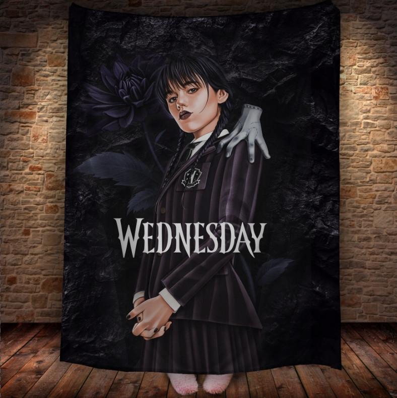 Плед с 3D принтом Уэнздей Аддамс 150х200 см (epi_1891) Плед с 3D принтом Уэнздей Аддамс 150х200 см (epi_1891)