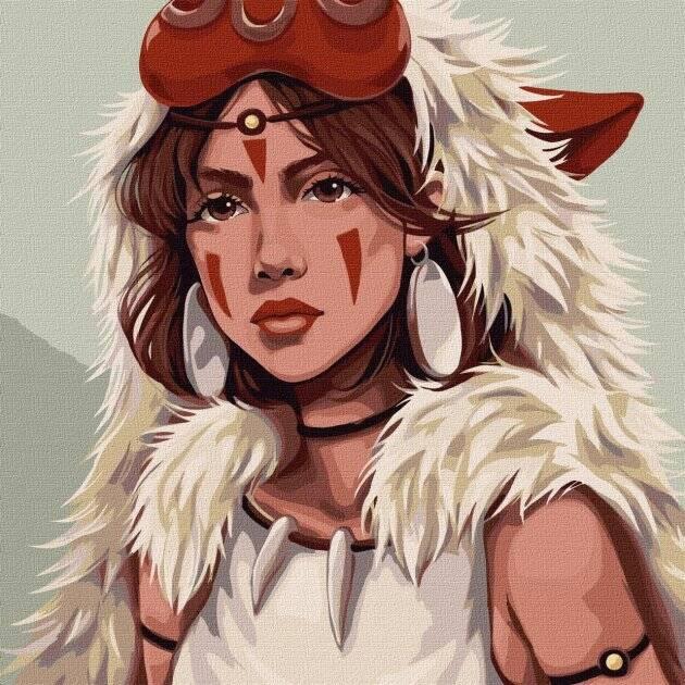 Картина по номерам Ideyka Принцесса Мононоке 40х40 см (2824286756)