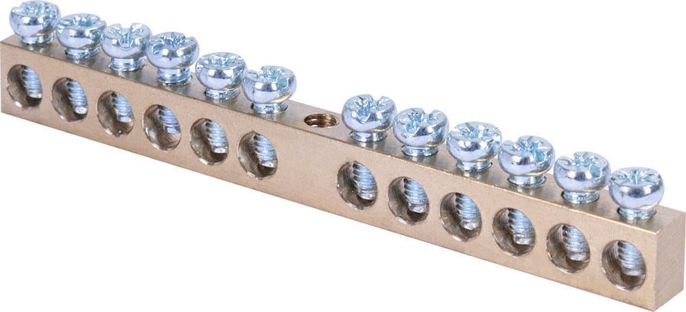 Шина нульова E.NEXT e.bsc.stand.20.12 12 отворів кріплення по центру мідь 6х9 мм (s055005) Шина нульова E.NEXT e.bsc.stand.20.12 12 отворів кріплення по центру мідь 6х9 мм (s055005)