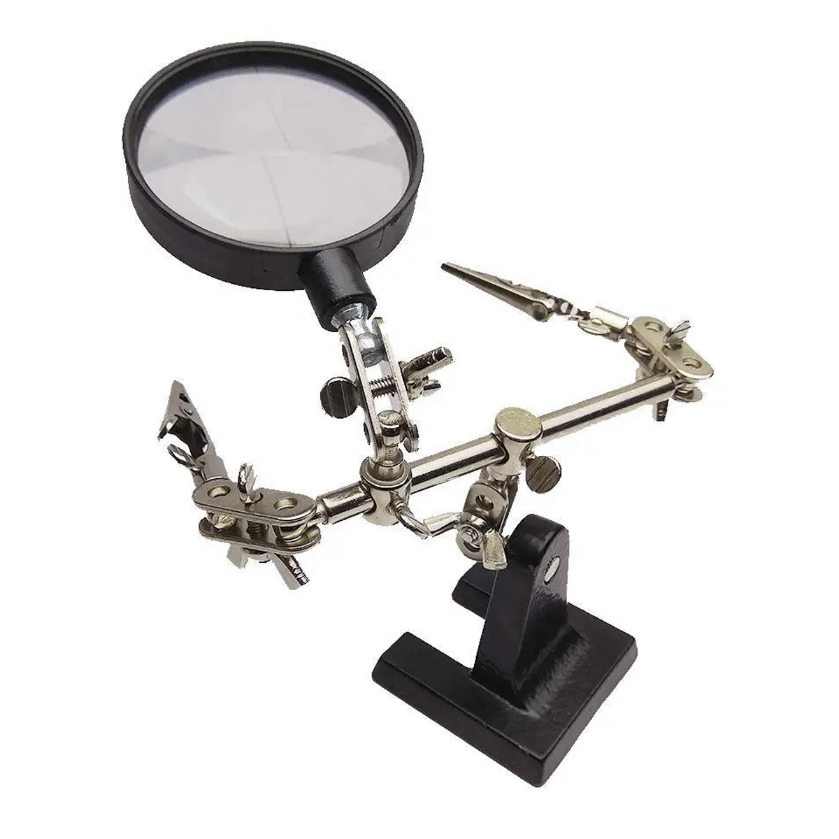 Держатель Третья рука ZD-10R с лупой 60 мм 3X Black/Silver (160425) - фото 4 Держатель Третья рука ZD-10R с лупой 60 мм 3X Black/Silver (160425) - фото 4