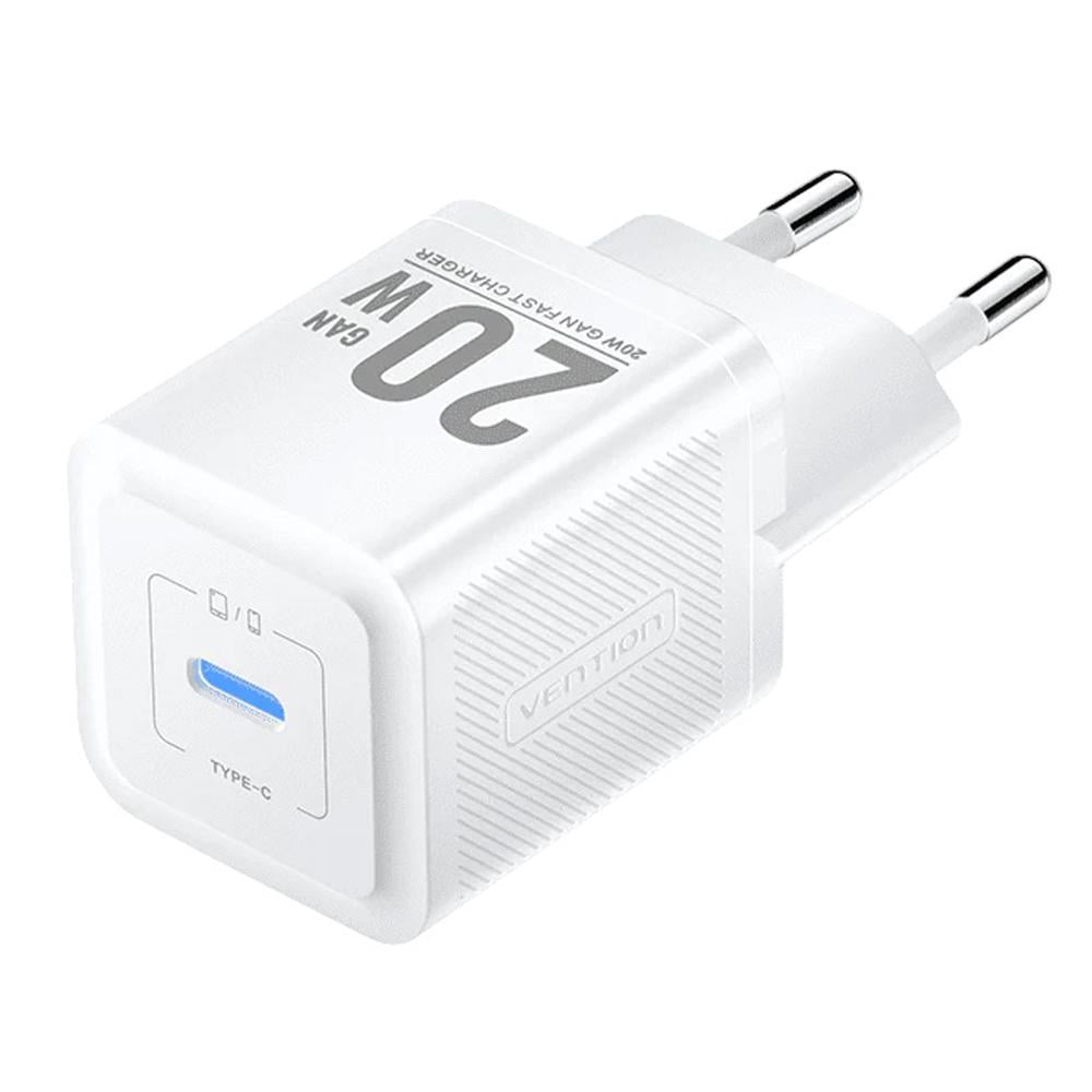 Зарядное устройство Vention 1xUSB-C 20W с кабелем USB-C White (TZ-FEPW0-EU-01)