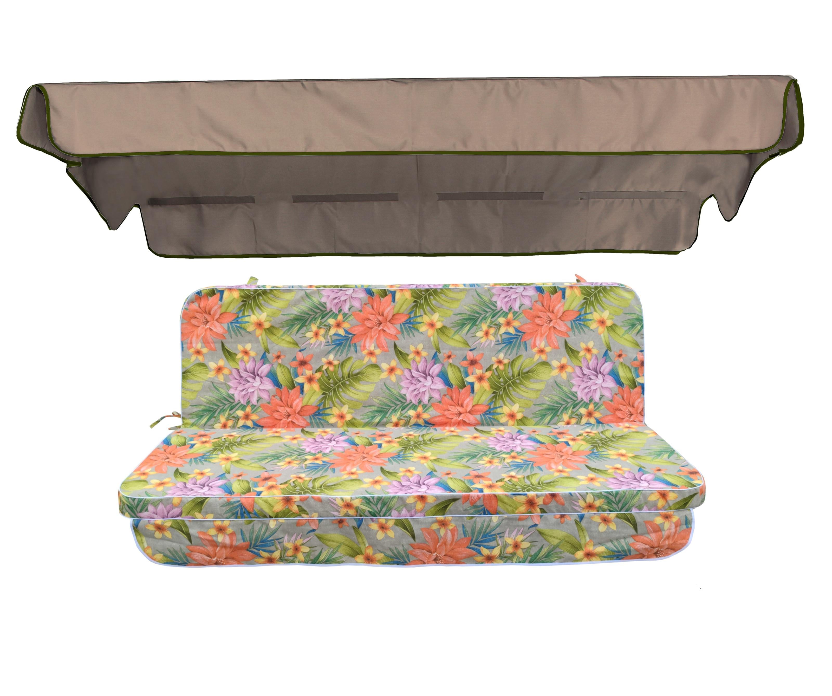 Комплект подушек для качели eGarden Carioca Verde 170x110x6 тент 120х200 Кофейный (5246)