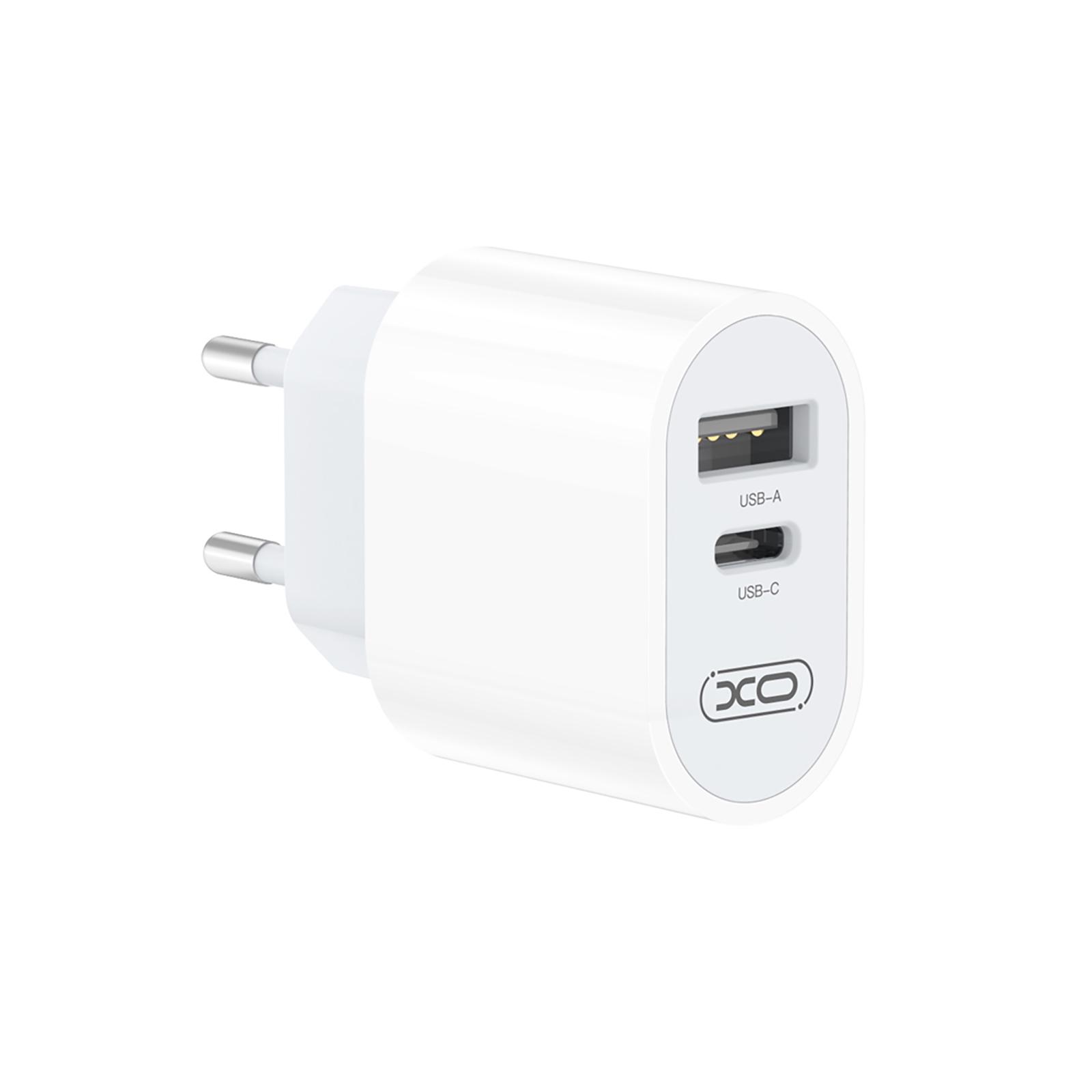 Зарядний пристрій мережевий Xo L97 1xUSB-C/1xUSB-A 12 Вт White (L97.white)