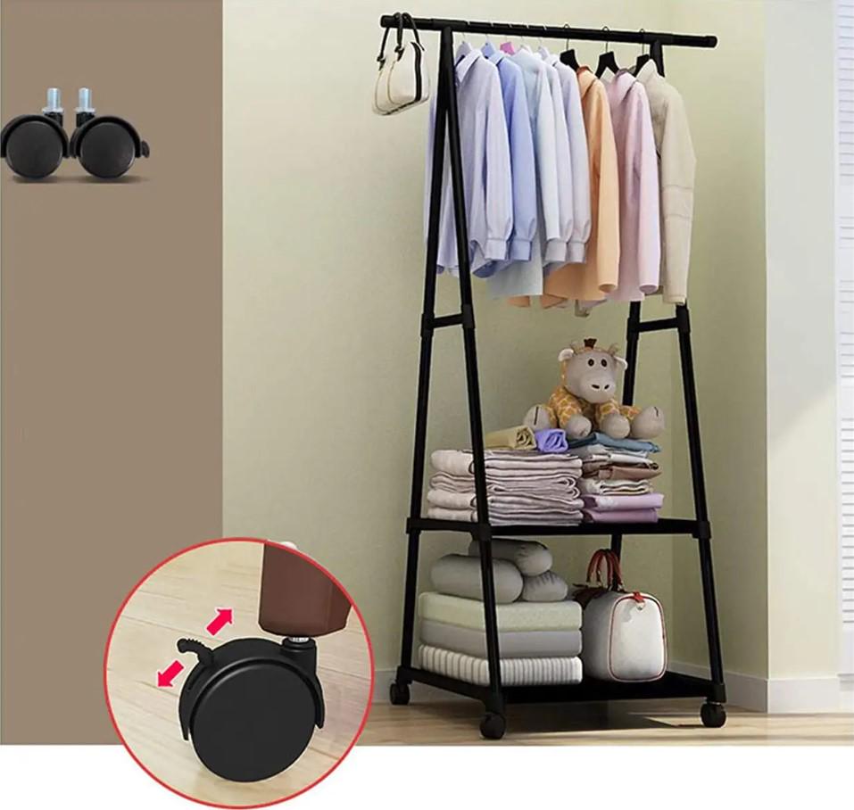 Вешалка для одежды CR-365 треугольная передвижная Черный - фото 3 Вешалка для одежды CR-365 треугольная передвижная Черный - фото 3