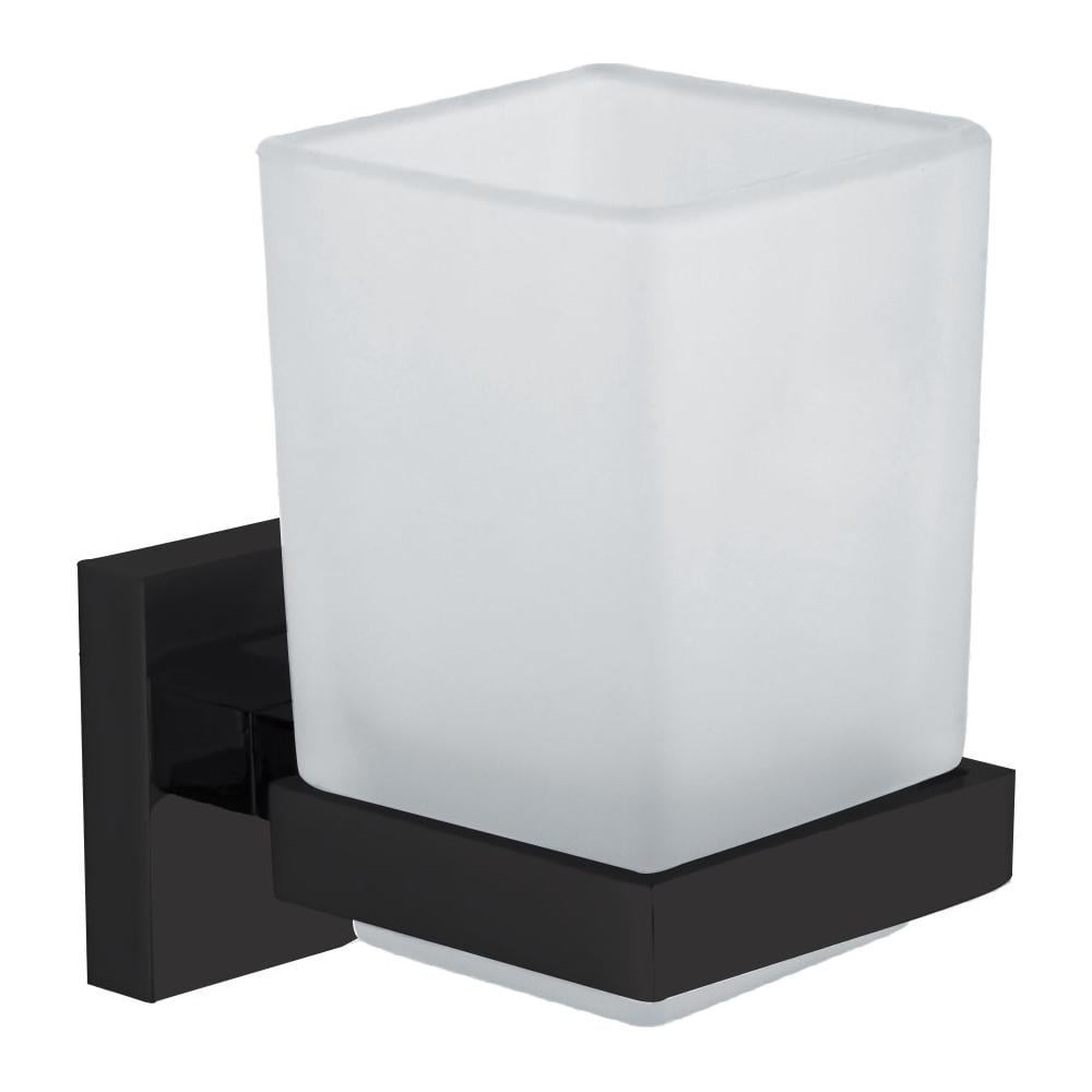 Стакан для ванной комнаты одинарный VOLLE Cuadro 2536.220104 Черный (ANT-80923)