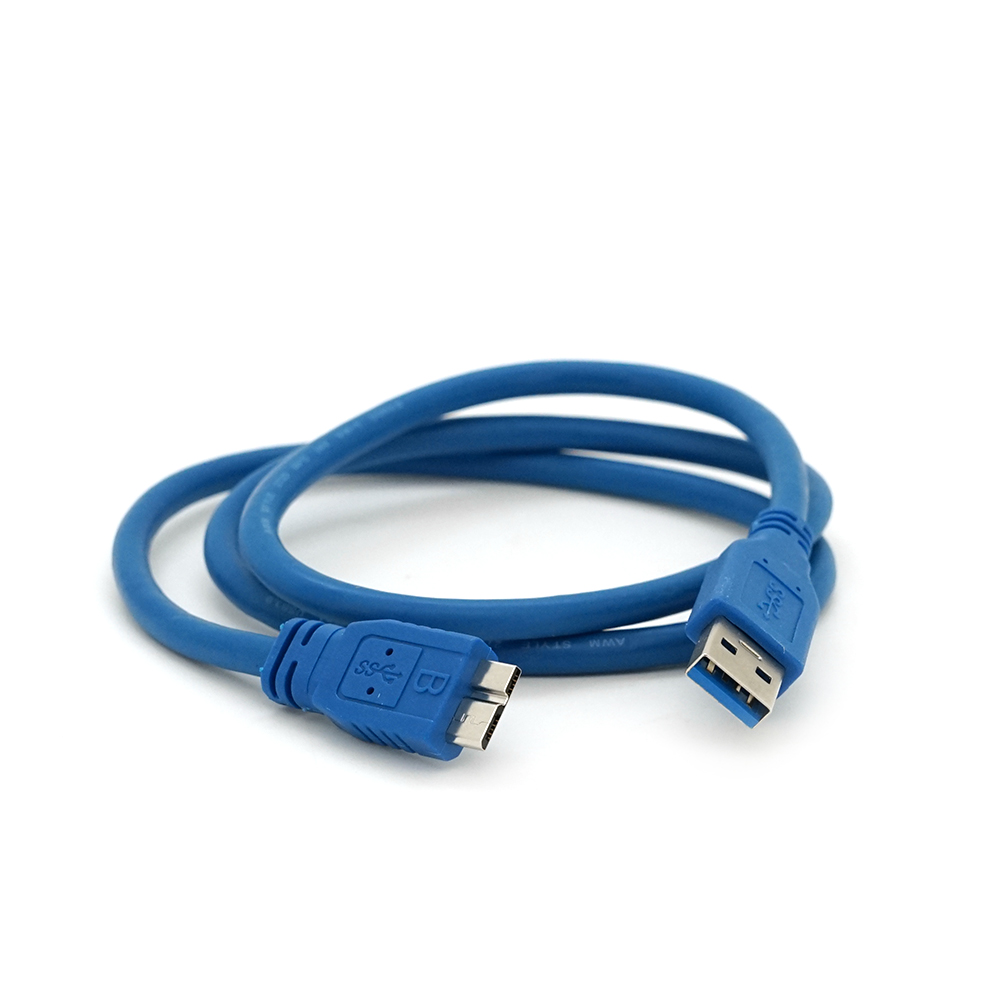 Кабель USB 3,0 AM to Micro-B для жестких дисков HDD 0,8 м Синий (329)