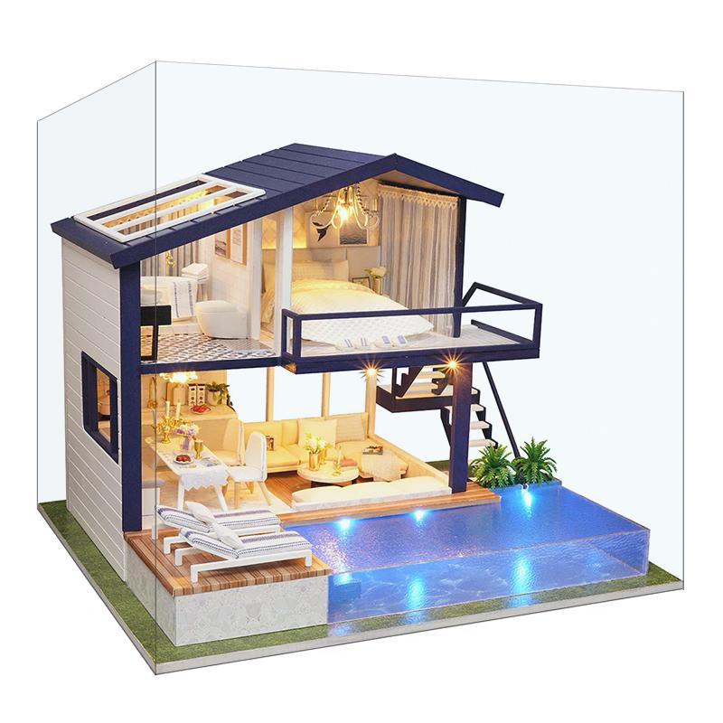 Конструктор Кукольный дом DIY Cute Room A-066-B Вилла с бассейном Time Apartment