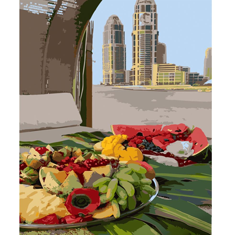 Картина по номерам Strateg Премиум Фруктовая нарезка 40x50 см (HH014) Картина по номерам Strateg Премиум Фруктовая нарезка 40x50 см (HH014)